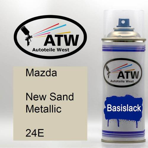 Mazda, New Sand Metallic, 24E: 400ml Sprühdose, von ATW Autoteile West.